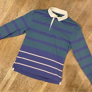 J CREW STRIPED RUGBY SHIRT